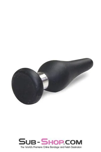 0269M  Small Black Flare Silicone Anal Plug