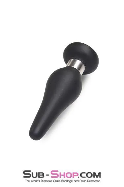 0269M  Small Black Flare Silicone Anal Plug
