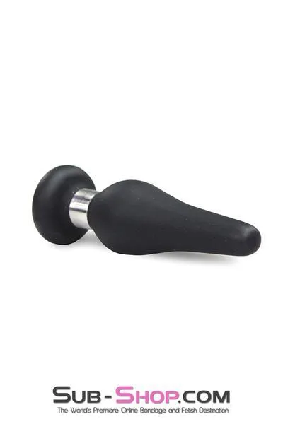0269M  Small Black Flare Silicone Anal Plug