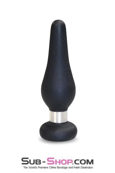 0269M  Small Black Flare Silicone Anal Plug