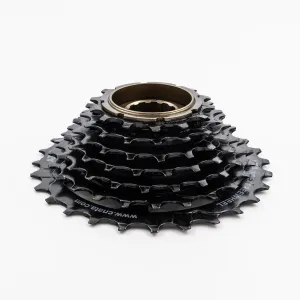 7 Speed 14-28T Indexed Freewheel Shimano Compatible Cassette Black Rust-Proof