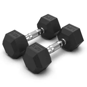 7.5KG Rubber Hex Dumbbell Pair