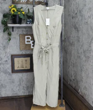 A New Day Women's Sleeveless Linen Jumpsuit 564309