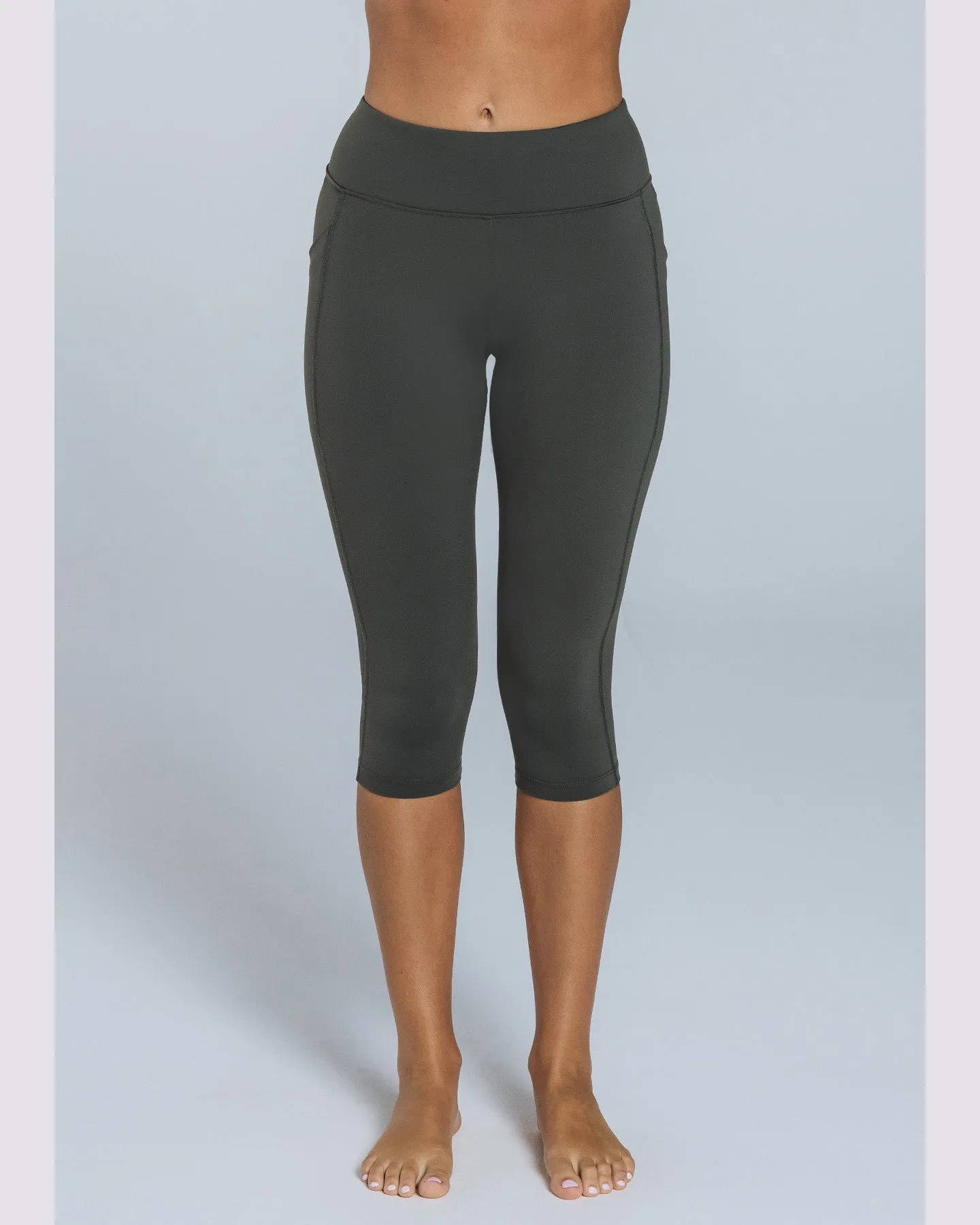 Abi and Joseph Bella Dual Pocket 3/4 Legging - Dark Olive