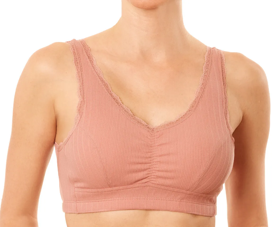 Alessandra B Mastectomy Bra with Lace Trim - M7732