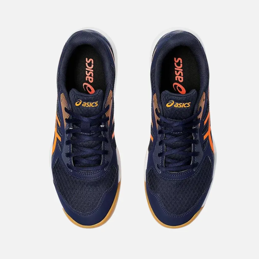 Asics UPCOURT 5 Men's Badminton Shoes -Peacoat/Shocking Orange