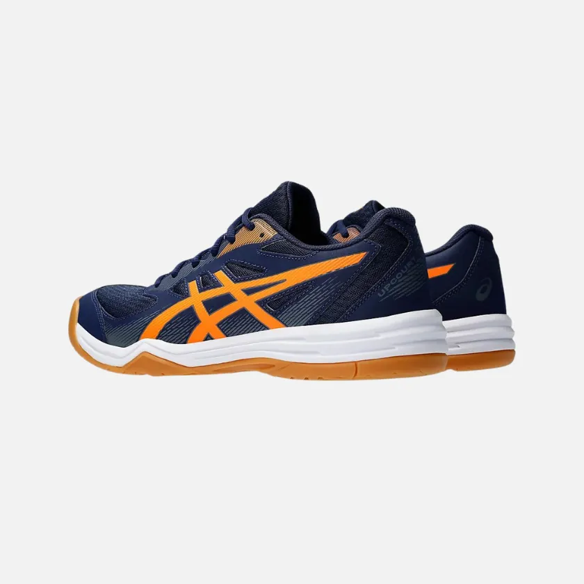 Asics UPCOURT 5 Men's Badminton Shoes -Peacoat/Shocking Orange