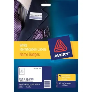Avery Fabric Name Badge Labels L7418-15