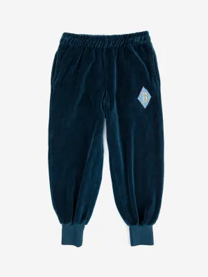 B PATCH VELVET JOGGING PANTS