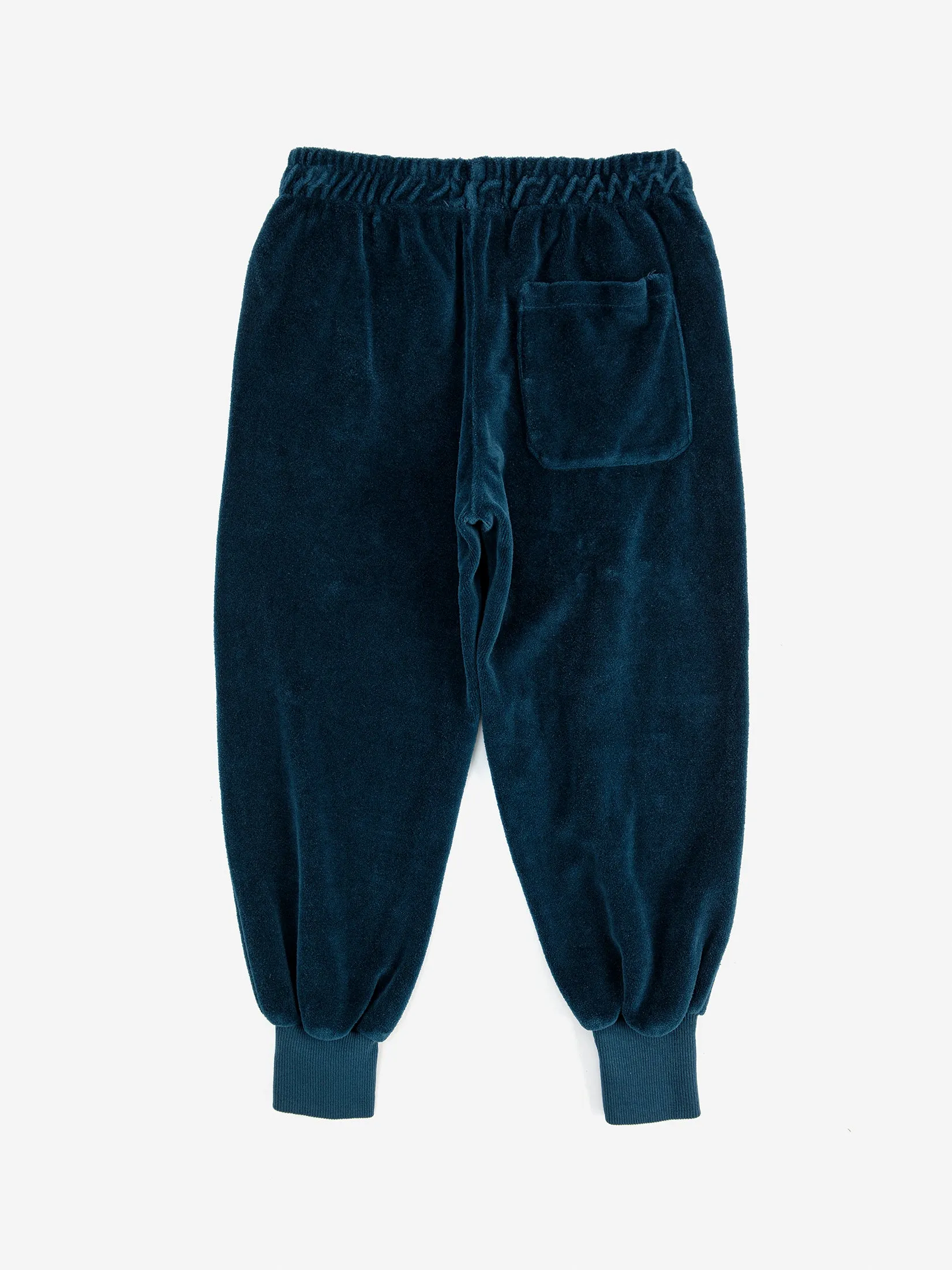 B PATCH VELVET JOGGING PANTS