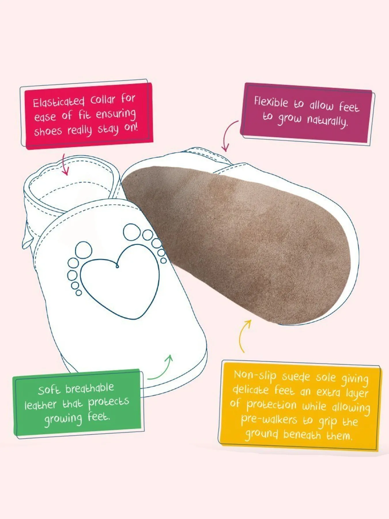 Baby Pink Buttterfly Soft Shoe