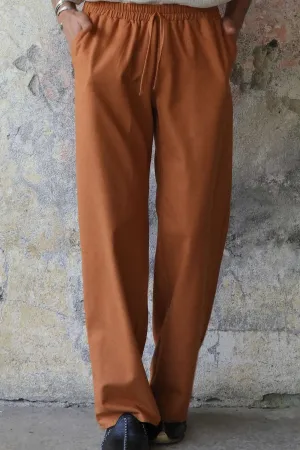 BEACH Men's Linen Blend Pants (Windsor Tan, Terra Cotta)