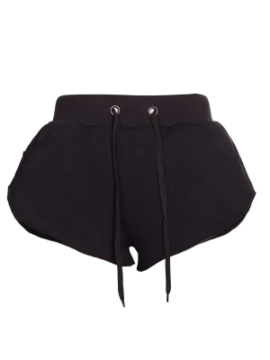 Black Embroidered Shorts