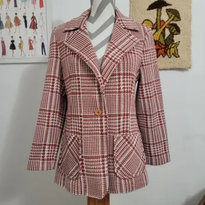 Bodin Knits | 70s Vintage Houndstooth Knit Blazer Jacket