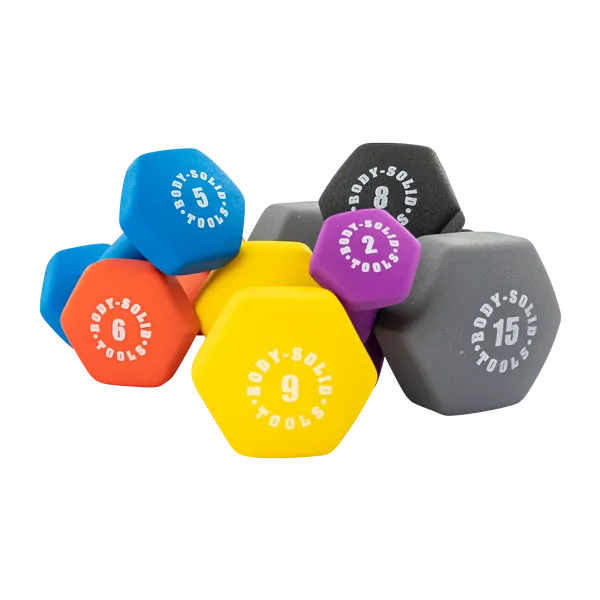 Bodysolid Green 3lb Neoprene Dumbbell
