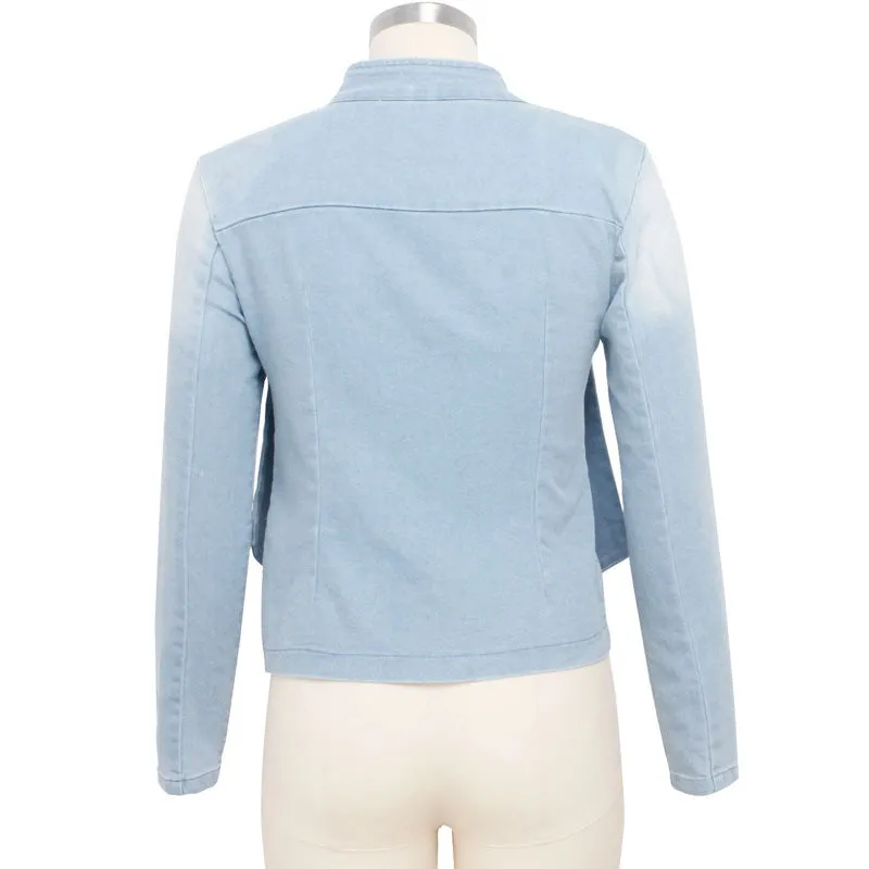 Bowknot Detail Denim Coat