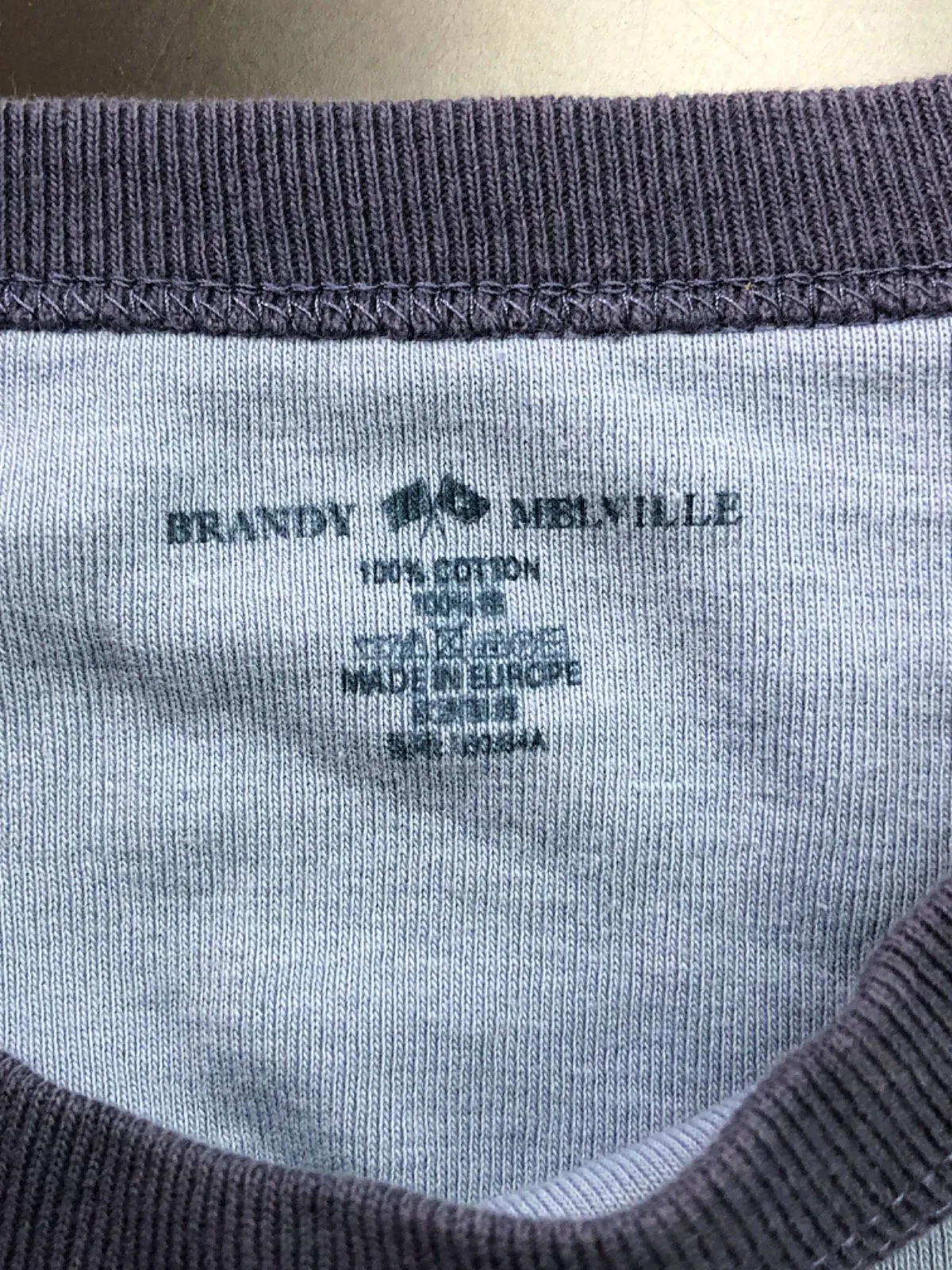 Brandy Melville Blue/Black Silence Radio Print T-Shirt One Size