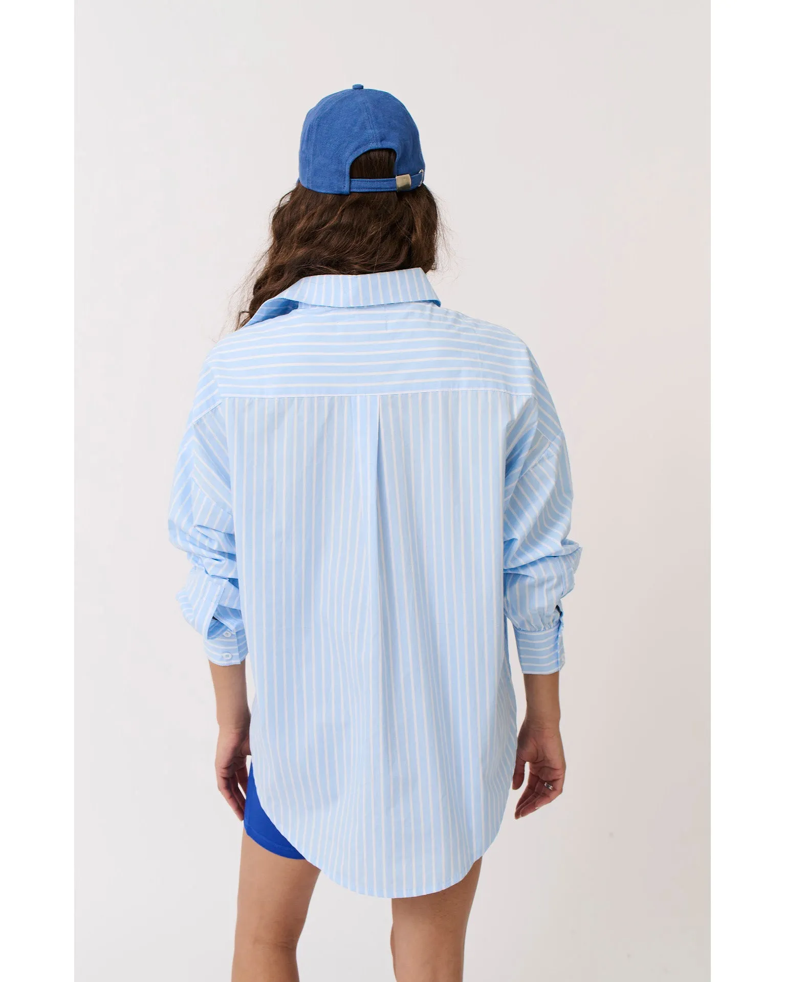 Cartel & Willow Tammy Shirt - Aqua Stripe