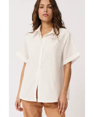 Cartel & Willow Tully Shirt - White Broderie