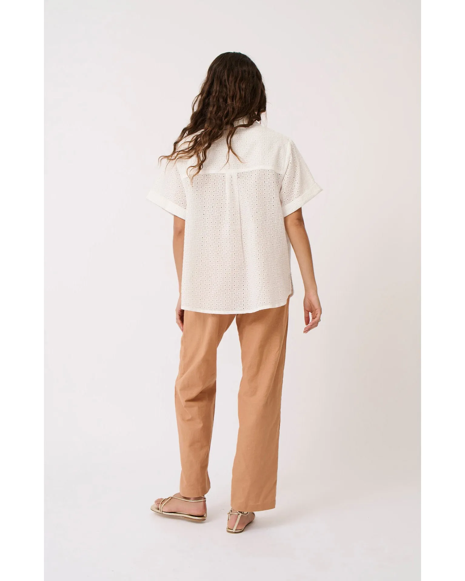 Cartel & Willow Tully Shirt - White Broderie