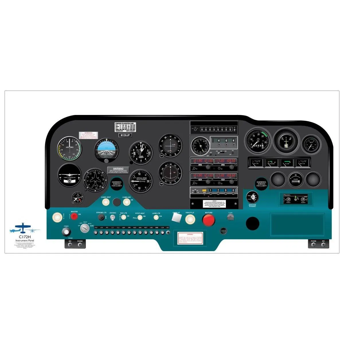 Cessna 18" x 36" Cockpit Posters