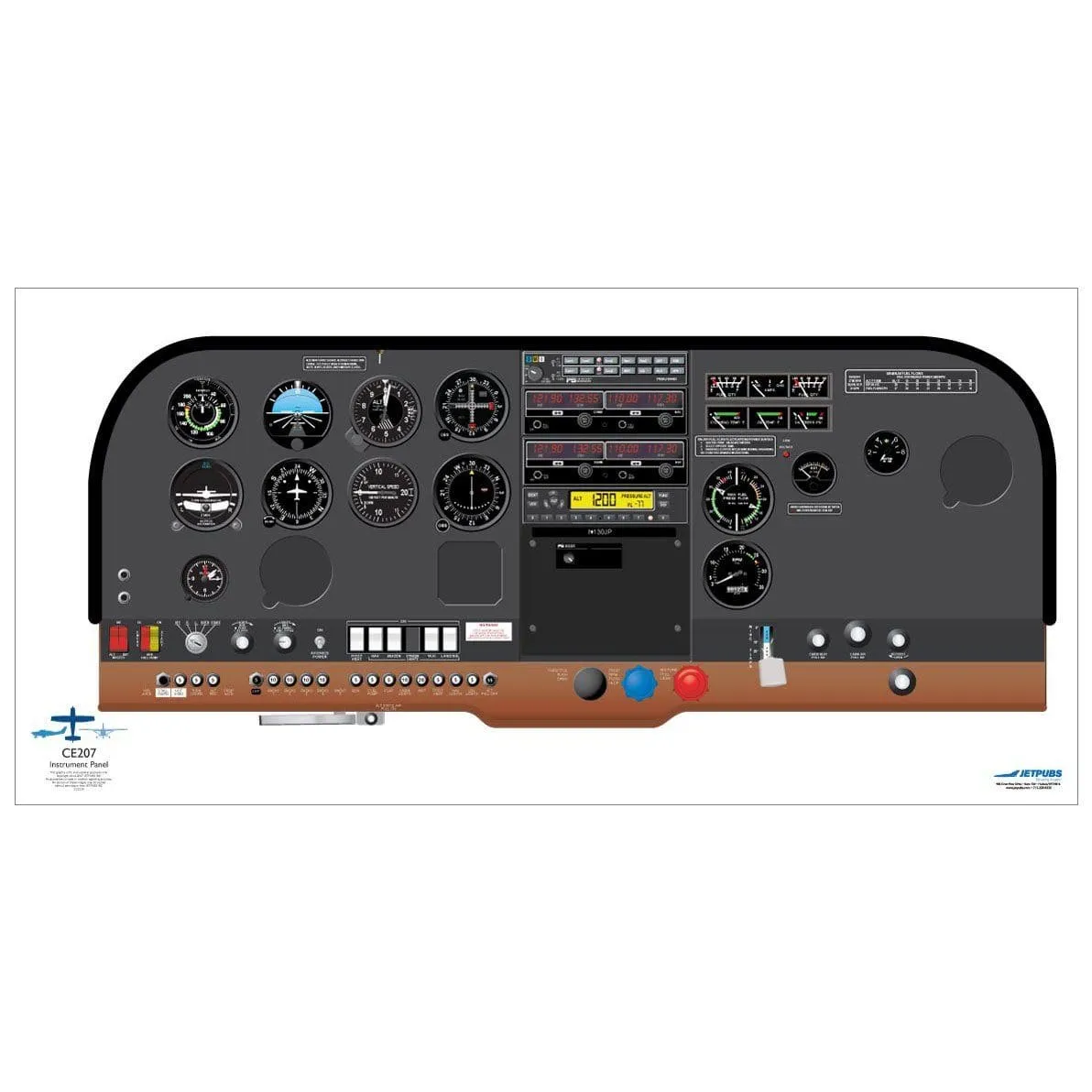 Cessna 18" x 36" Cockpit Posters