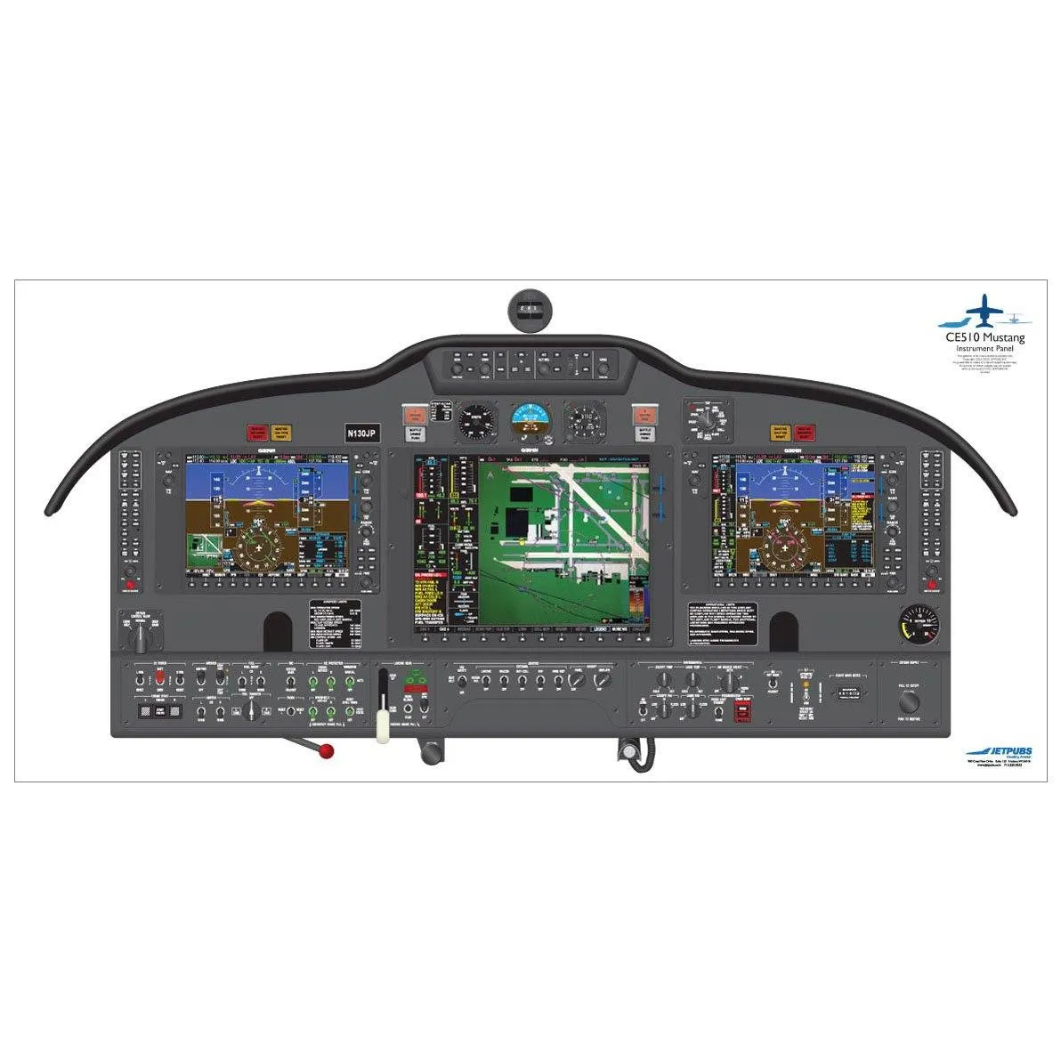 Cessna 18" x 36" Cockpit Posters
