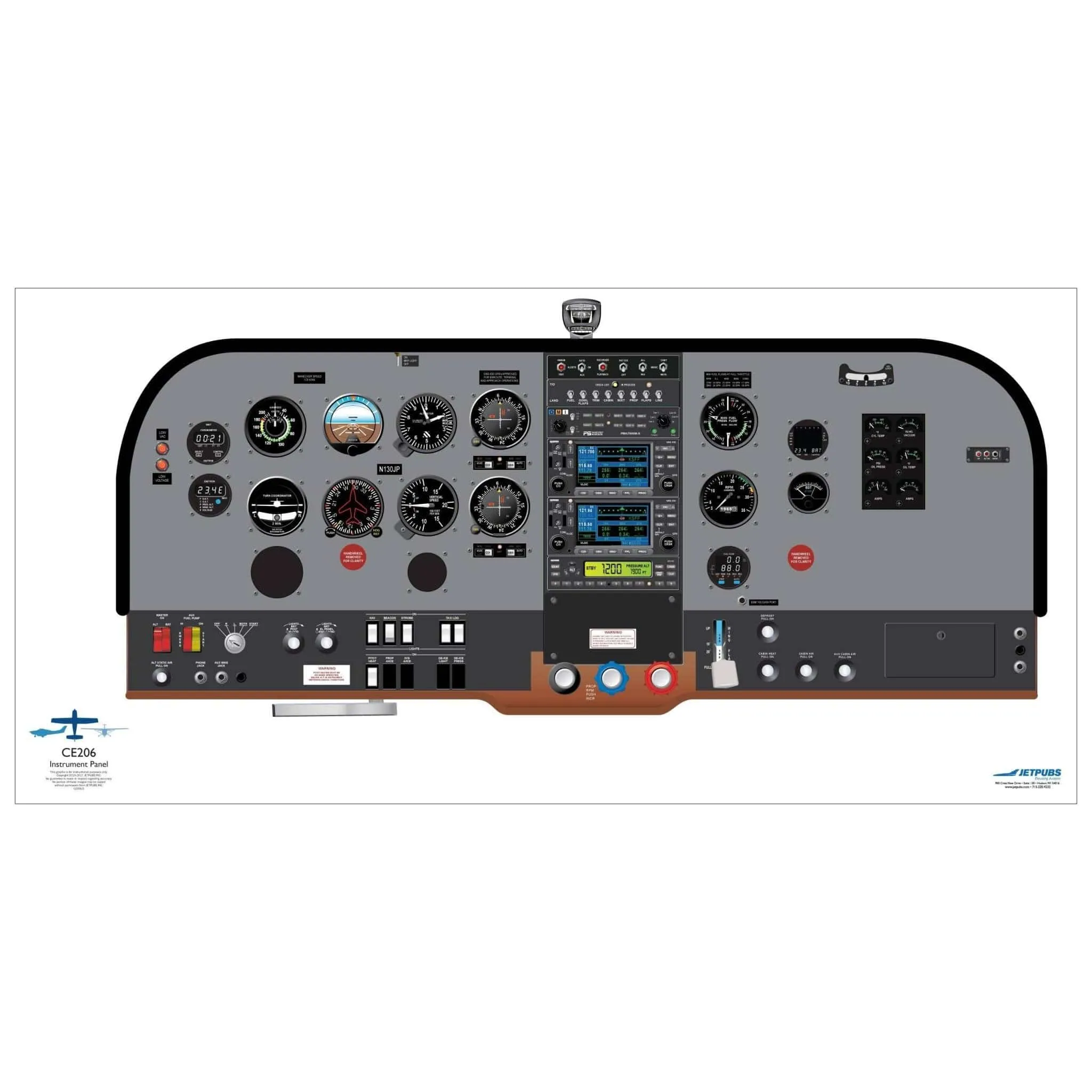 Cessna 18" x 36" Cockpit Posters