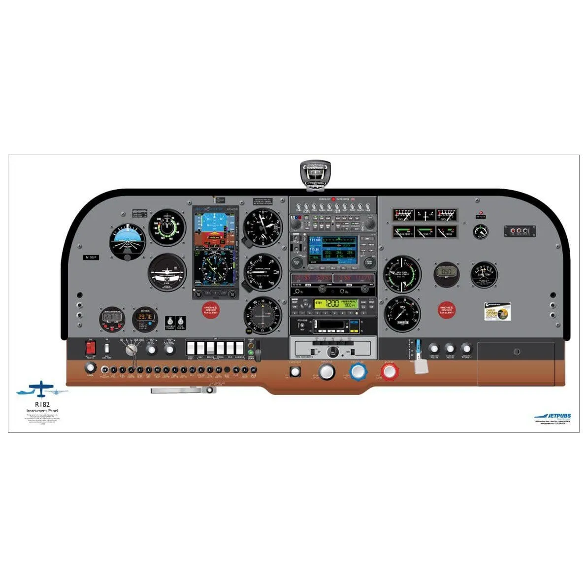 Cessna 18" x 36" Cockpit Posters