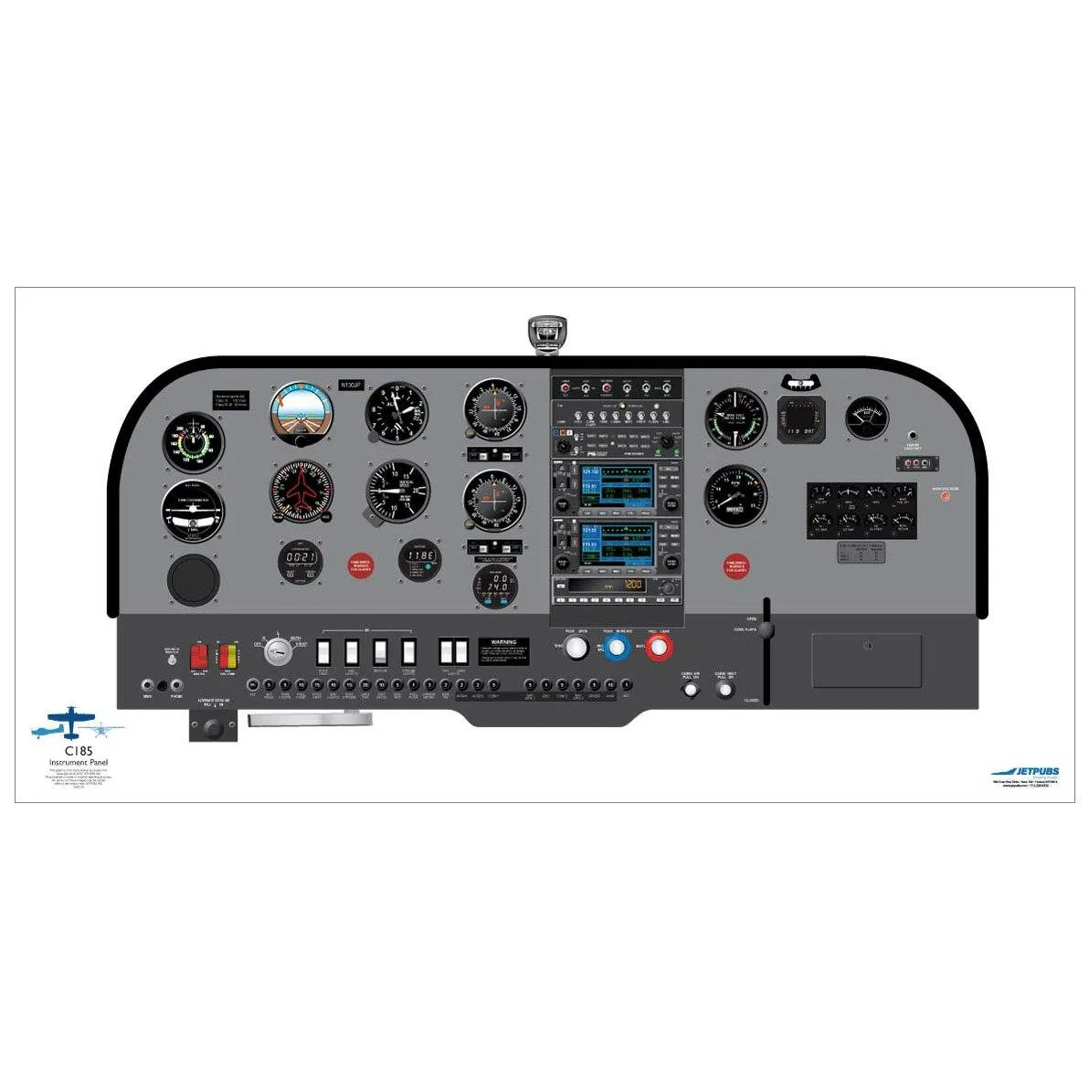 Cessna 18" x 36" Cockpit Posters