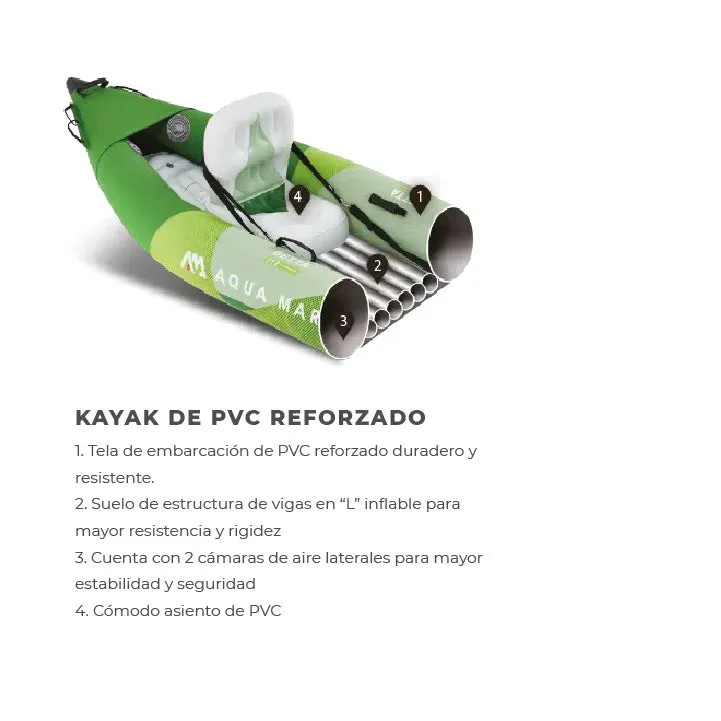 Combo Kayak Betta Single Leisure   Chaleco Salvavidas de Neopreno