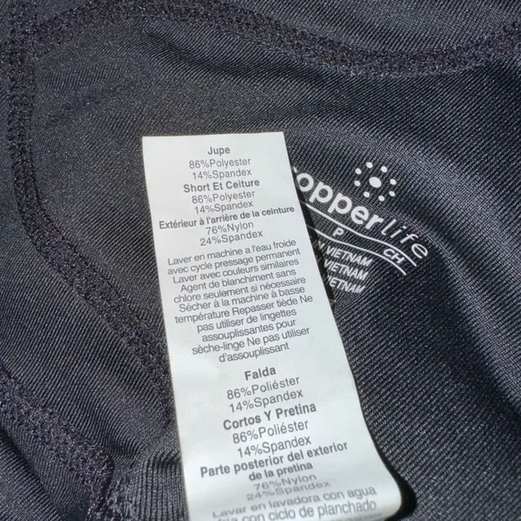 Copper Life Women's Pro-Grade Lower Back Support Black Skort/Wicking Active Wear