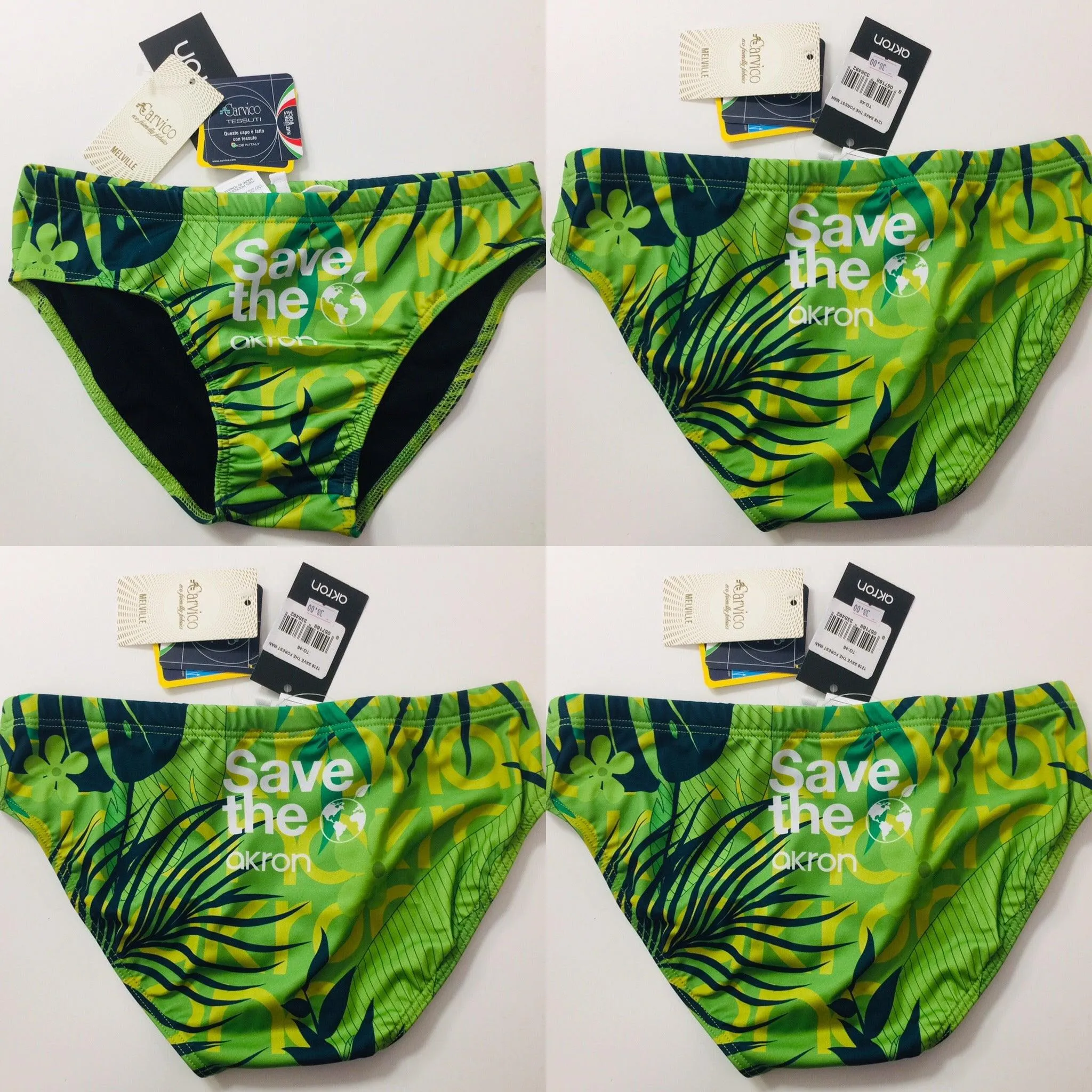 COSTUME AKRON ITALIA UOMO SLIP NUOTO PISCINA SAVE THE FOREST