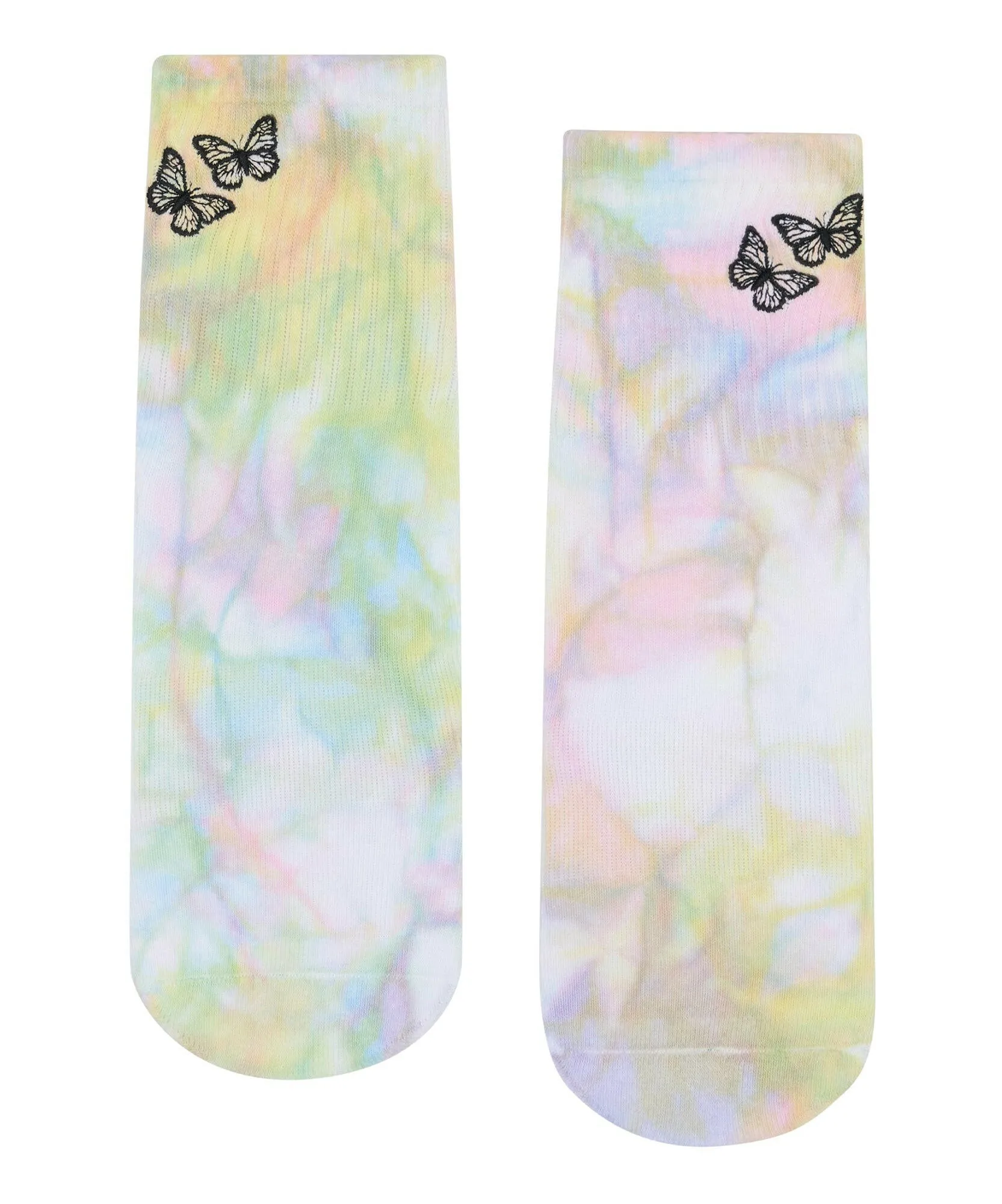 Crew Non Slip Grip Socks - Social Butterfly