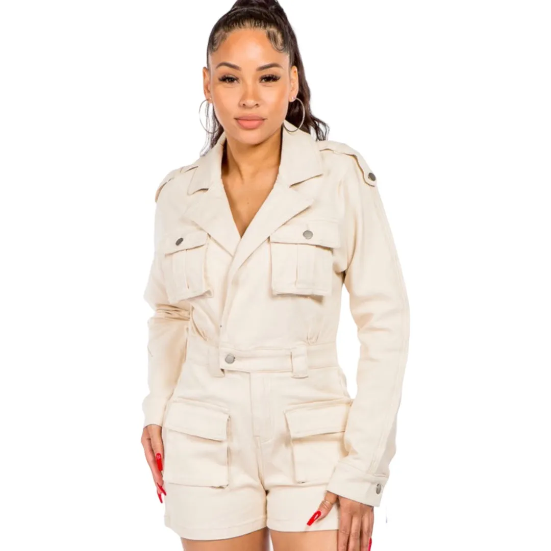 Curvy Jodi Cargo Romper