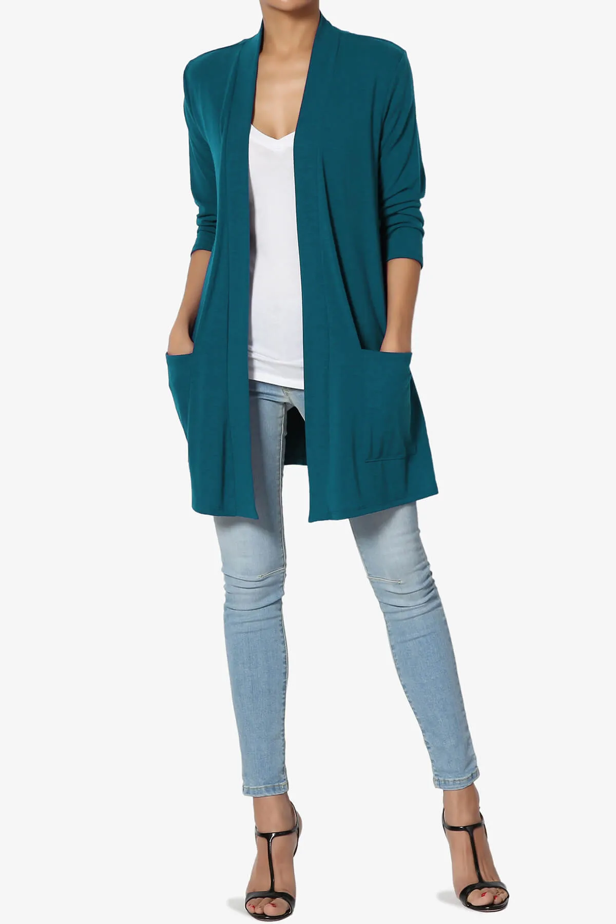 Daday Slouchy Pocket 3/4 Sleeve Cardigan PLUS