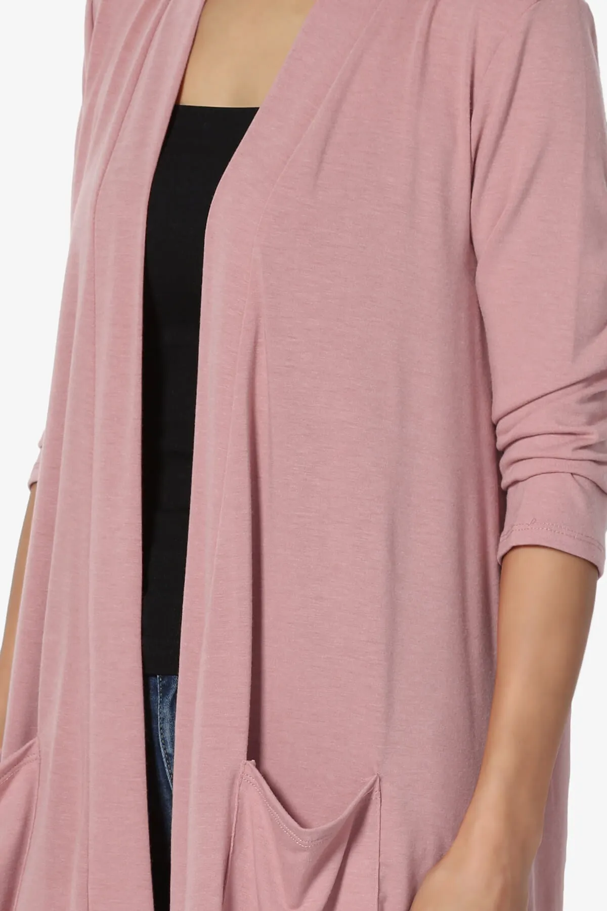 Daday Slouchy Pocket 3/4 Sleeve Cardigan PLUS