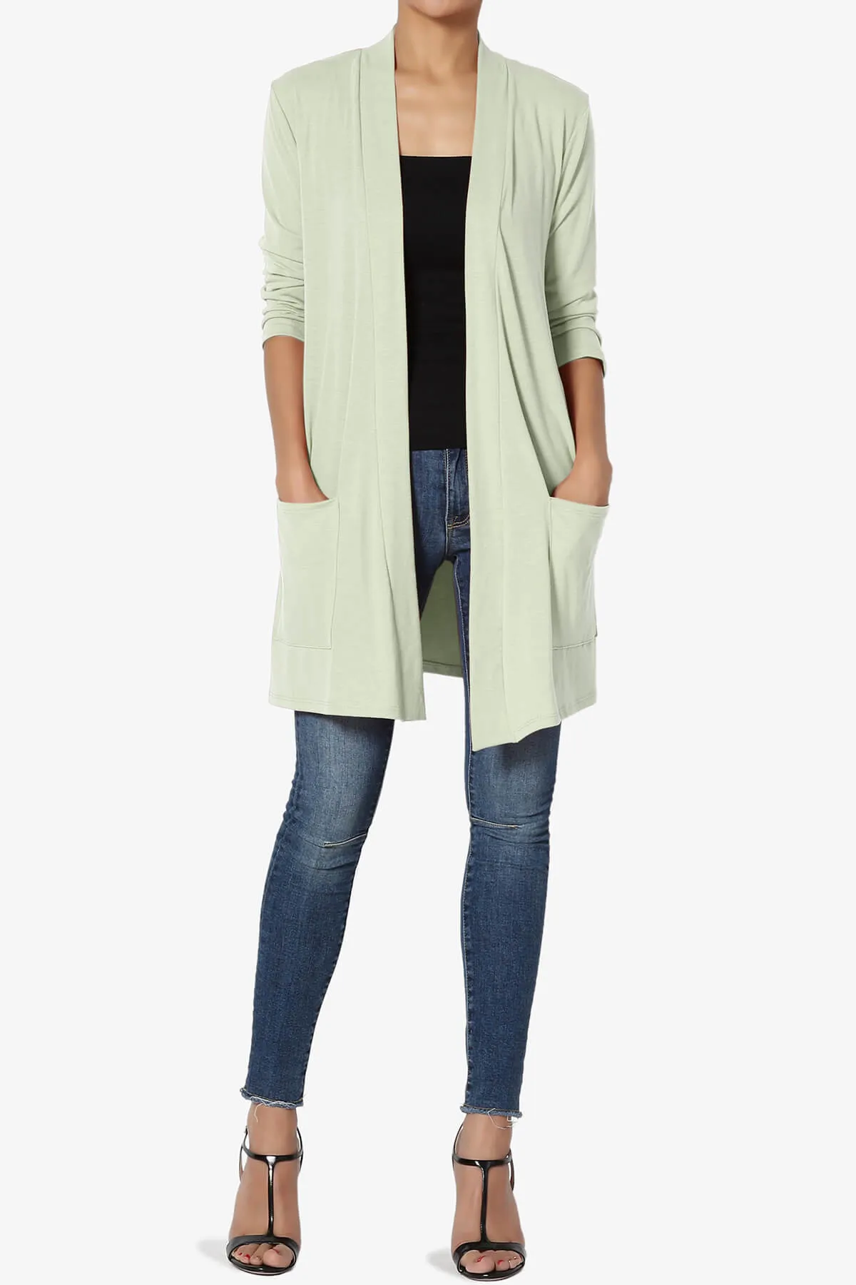 Daday Slouchy Pocket 3/4 Sleeve Cardigan PLUS