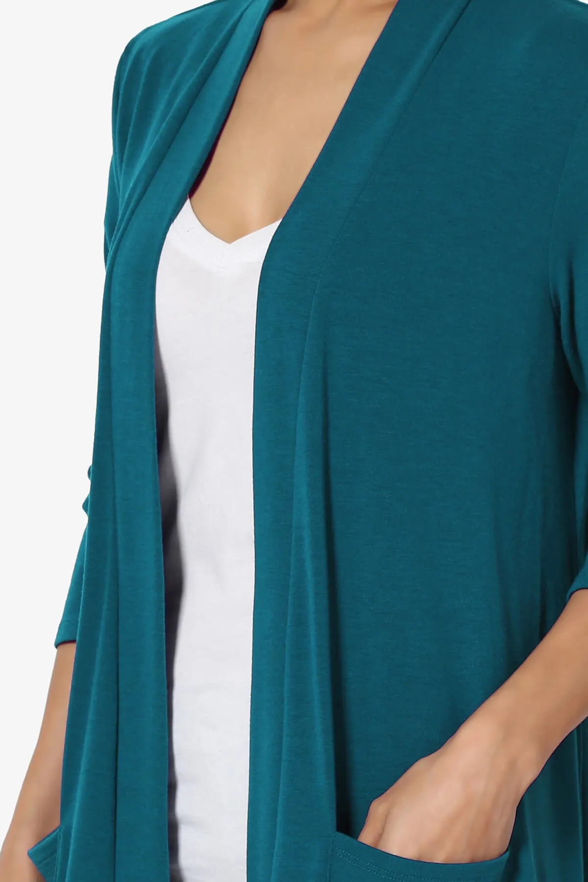 Daday Slouchy Pocket 3/4 Sleeve Cardigan PLUS
