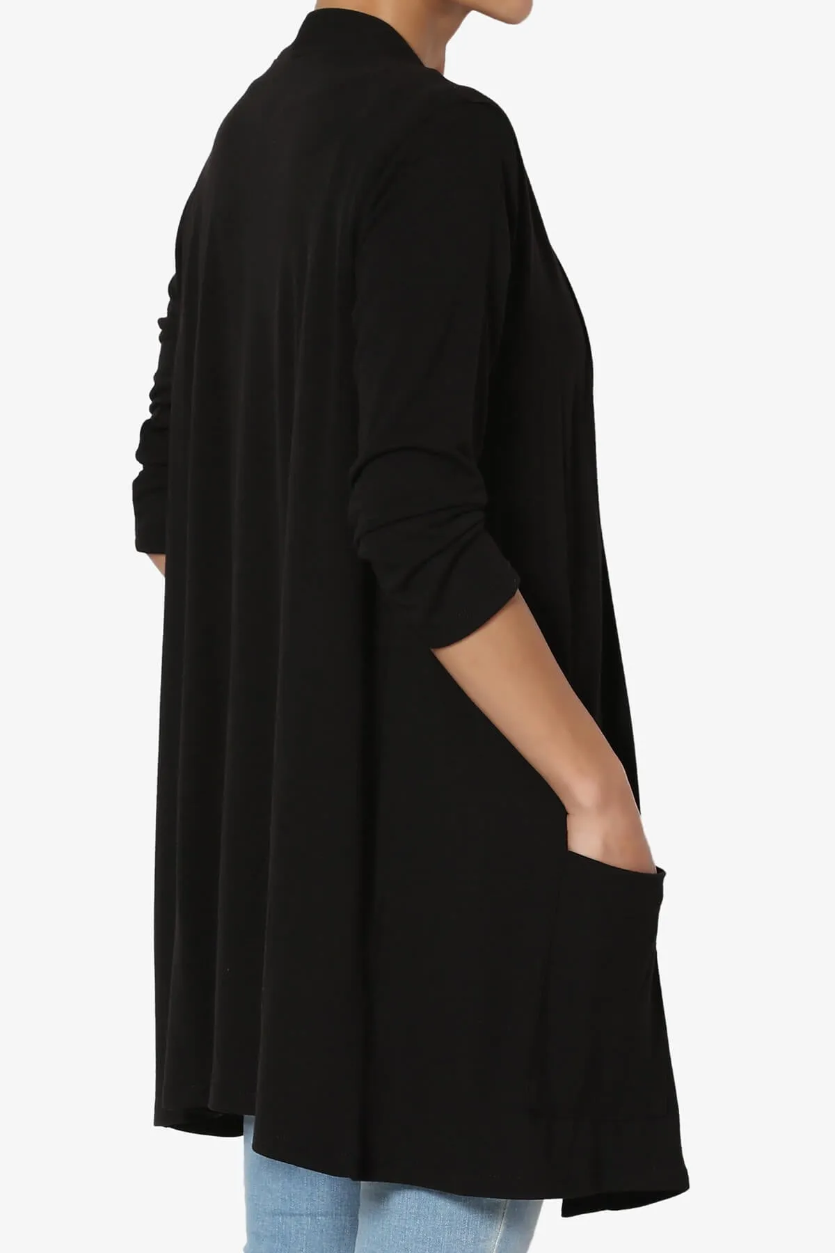 Daday Slouchy Pocket 3/4 Sleeve Cardigan PLUS
