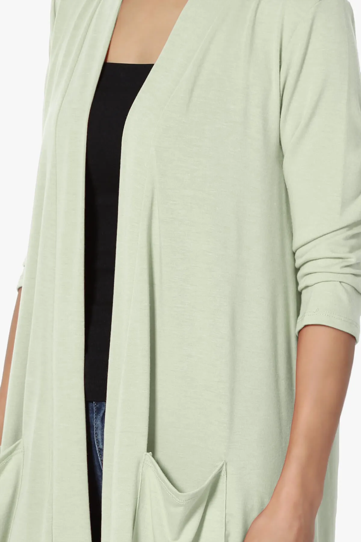 Daday Slouchy Pocket 3/4 Sleeve Cardigan PLUS