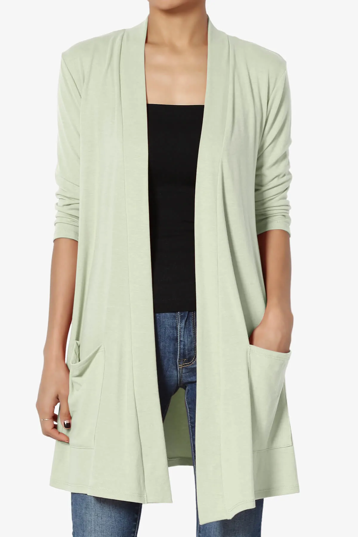 Daday Slouchy Pocket 3/4 Sleeve Cardigan PLUS