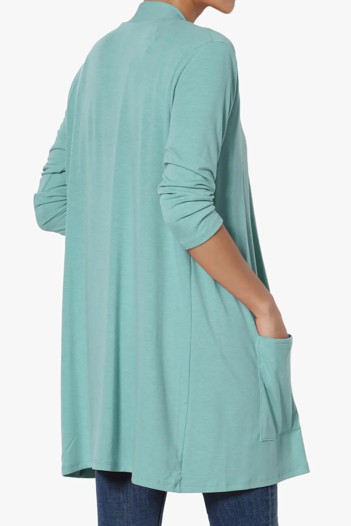 Daday Slouchy Pocket 3/4 Sleeve Cardigan PLUS