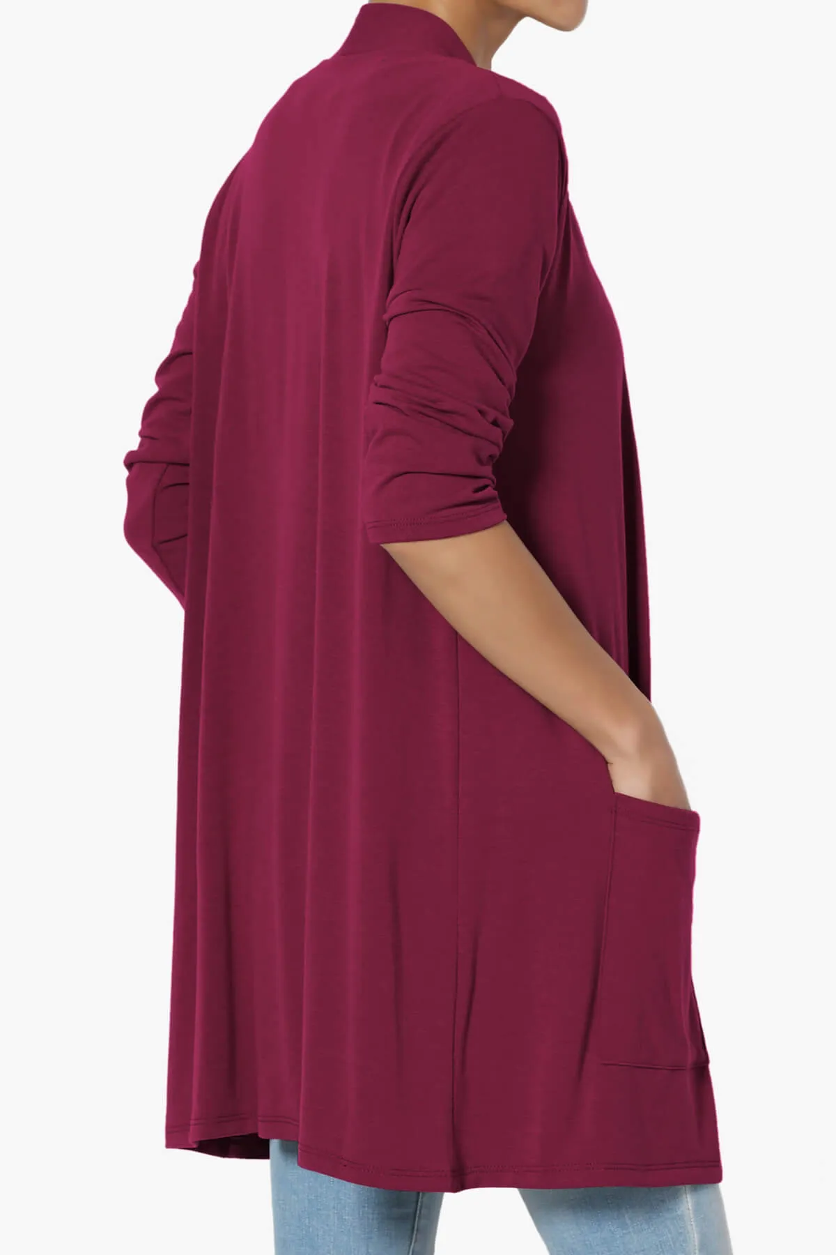 Daday Slouchy Pocket 3/4 Sleeve Cardigan PLUS