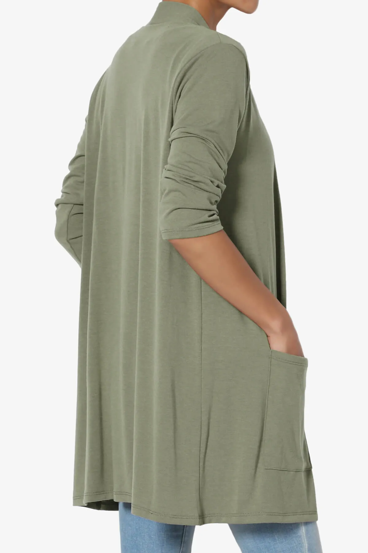 Daday Slouchy Pocket 3/4 Sleeve Cardigan PLUS