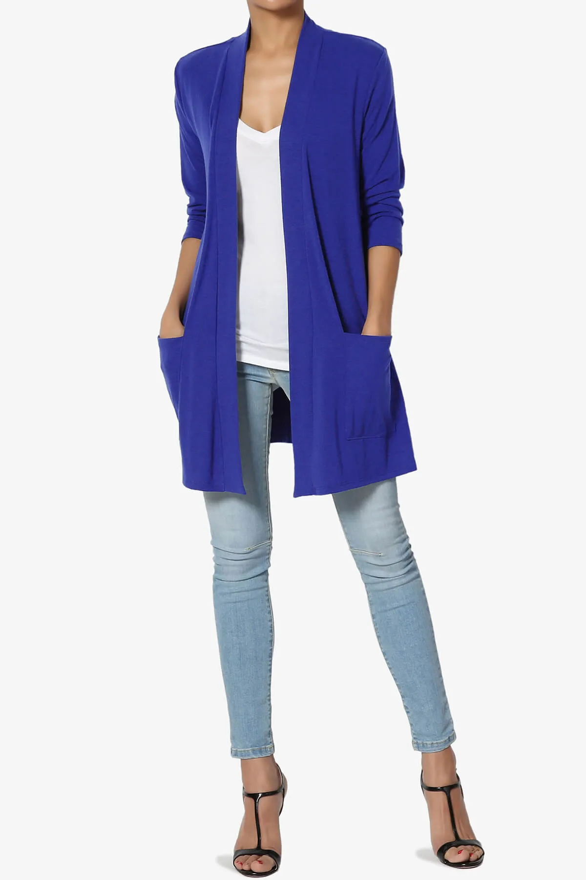 Daday Slouchy Pocket 3/4 Sleeve Cardigan PLUS