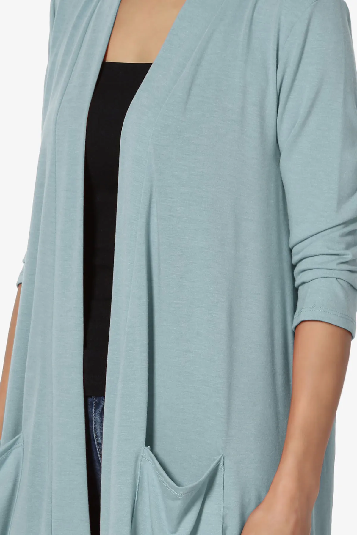 Daday Slouchy Pocket 3/4 Sleeve Cardigan PLUS