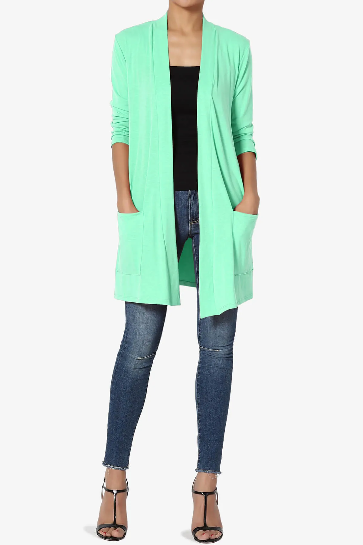 Daday Slouchy Pocket 3/4 Sleeve Cardigan PLUS