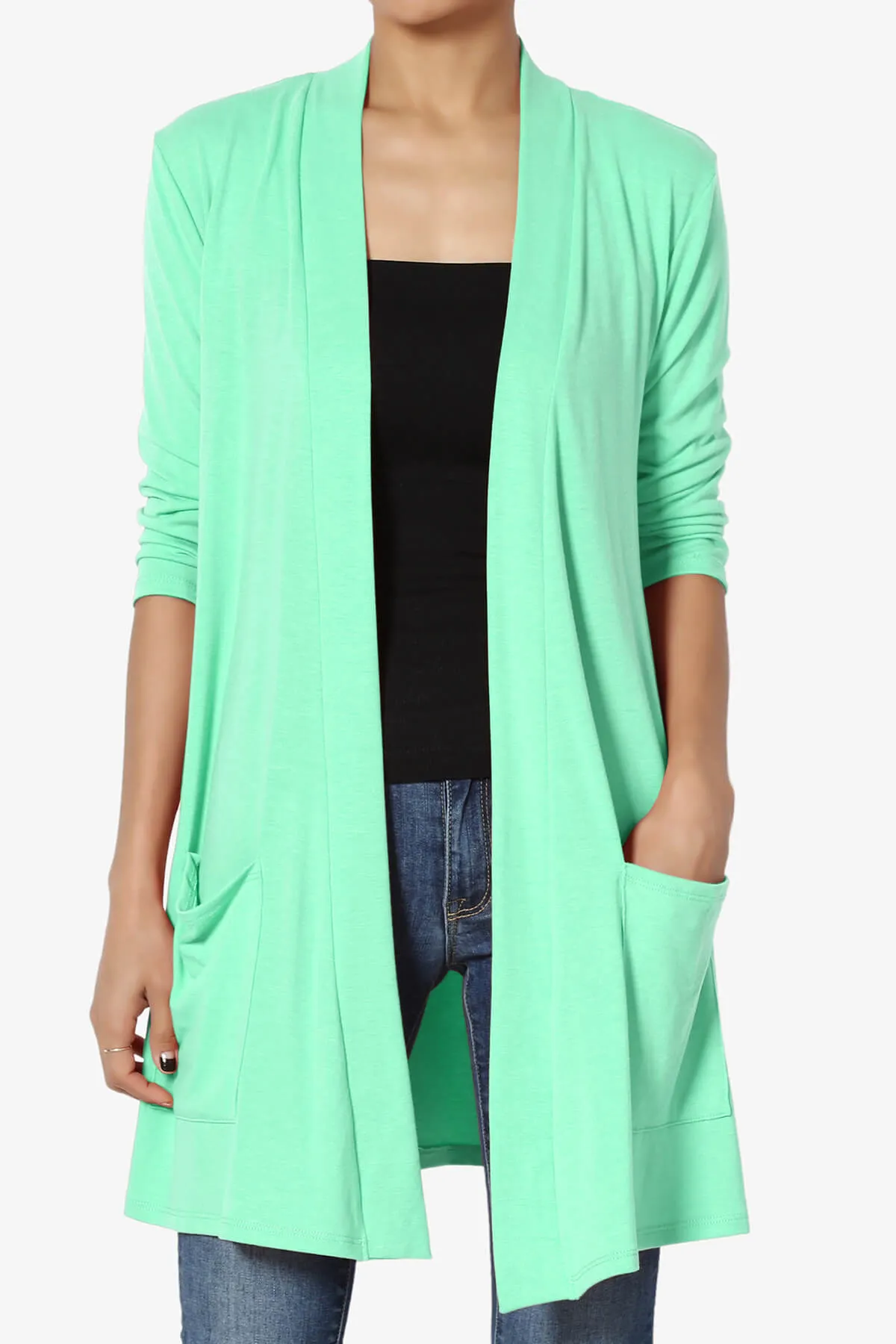 Daday Slouchy Pocket 3/4 Sleeve Cardigan PLUS