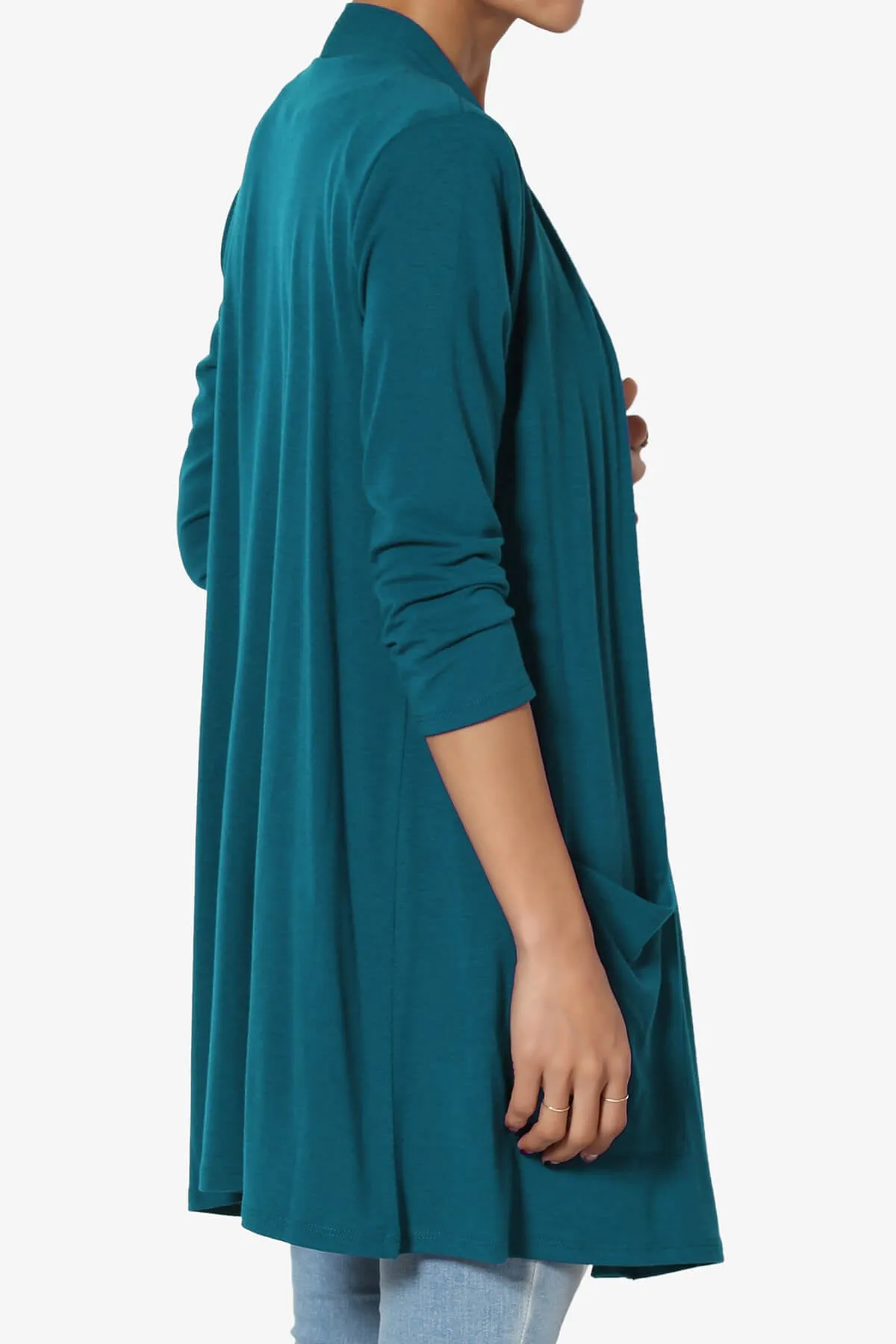 Daday Slouchy Pocket 3/4 Sleeve Cardigan PLUS